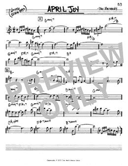 page one of April Joy (Real Book – Melody & Chords – Eb Instruments)