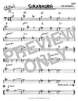 page one of Sirabhorn (Real Book – Melody & Chords – Bass Clef Instruments)