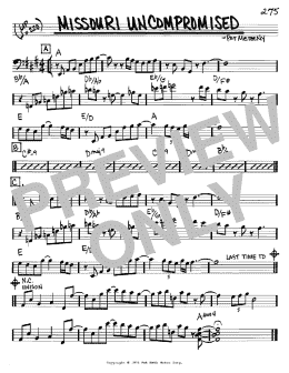 page one of Missouri Uncompromised (Real Book – Melody & Chords – Bass Clef Instruments)