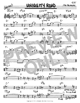 page one of Uniquity Road (Real Book – Melody & Chords – Eb Instruments)