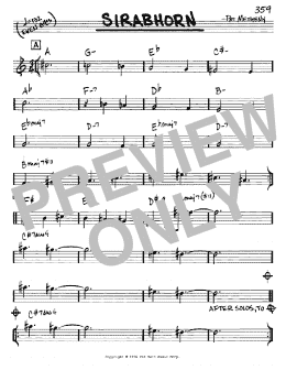 page one of Sirabhorn (Real Book – Melody & Chords – Eb Instruments)