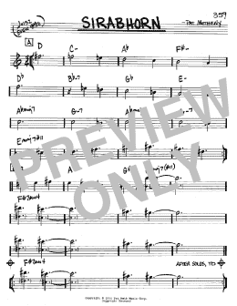 page one of Sirabhorn (Real Book – Melody & Chords – Bb Instruments)