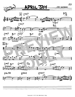 page one of April Joy (Real Book – Melody & Chords – Bb Instruments)