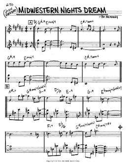 page one of Midwestern Nights Dream (Real Book – Melody & Chords – Eb Instruments)