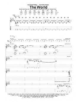 page one of The World (Guitar Tab)