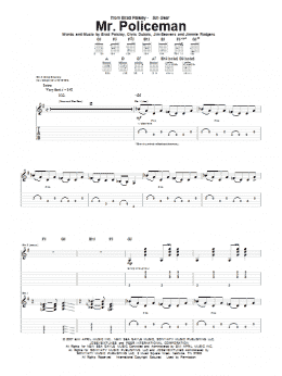 page one of Mr. Policeman (Guitar Tab)