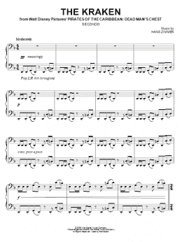 page one of The Kraken (Piano Duet)