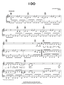 page one of I Do (Piano, Vocal & Guitar Chords (Right-Hand Melody))
