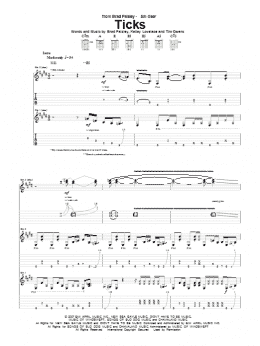page one of Ticks (Guitar Tab)