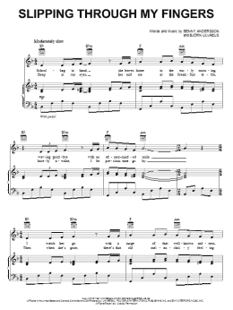 page one of Slipping Through My Fingers (Piano, Vocal & Guitar Chords (Right-Hand Melody))