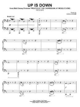 page one of Up Is Down (from Pirates Of The Caribbean: At World's End) (Piano Duet)