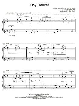 page one of Tiny Dancer (Educational Piano)