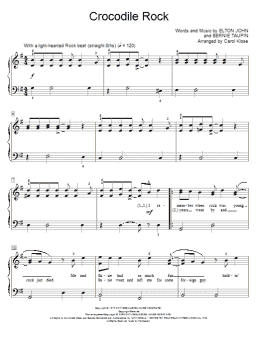 page one of Crocodile Rock (Educational Piano)