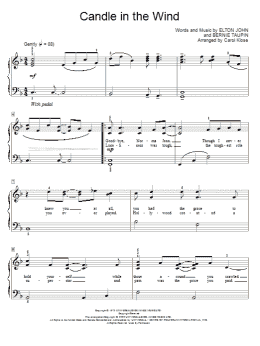 page one of Candle In The Wind (Educational Piano)