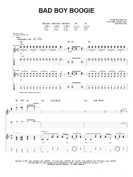page one of Bad Boy Boogie (Guitar Tab)