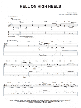 page one of Hell On High Heels (Guitar Tab)