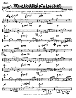 page one of Reincarnation Of A Lovebird (Real Book – Melody & Chords – C Instruments)