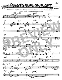 page one of Peggy's Blue Skylight (Real Book – Melody & Chords – Bb Instruments)