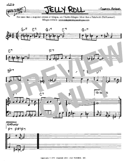 page one of Jelly Roll (Real Book – Melody & Chords – Eb Instruments)