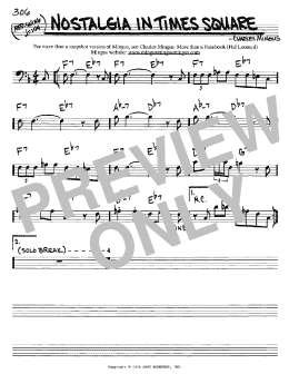 page one of Nostalgia In Times Square (Real Book – Melody & Chords – Bass Clef Instruments)