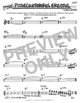 page one of Pithecanthropus Erectus (Real Book – Melody & Chords – Eb Instruments)