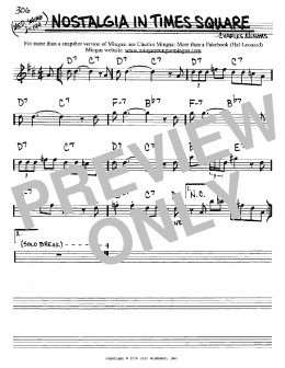 page one of Nostalgia In Times Square (Real Book – Melody & Chords – Eb Instruments)