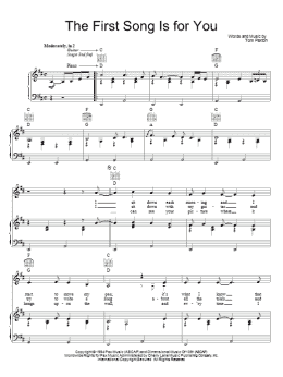 page one of The First Song Is For You (Piano, Vocal & Guitar Chords (Right-Hand Melody))
