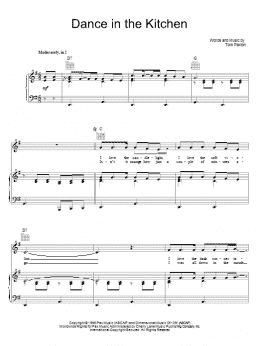page one of Dance In The Kitchen (Piano, Vocal & Guitar Chords (Right-Hand Melody))