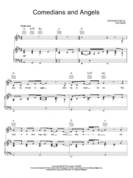 page one of Comedians And Angels (Piano, Vocal & Guitar Chords (Right-Hand Melody))