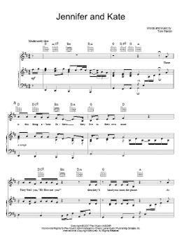 page one of Jennifer And Kate (Piano, Vocal & Guitar Chords (Right-Hand Melody))