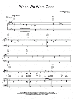 page one of When We Were Good (Piano, Vocal & Guitar Chords (Right-Hand Melody))