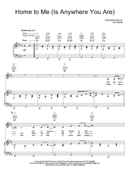 page one of Home For Me (Is Anywhere You Are) (Piano, Vocal & Guitar Chords (Right-Hand Melody))