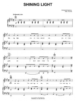 page one of Shining Light (Piano, Vocal & Guitar Chords (Right-Hand Melody))