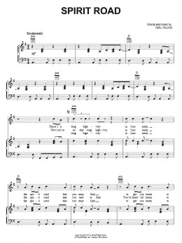 page one of Spirit Road (Piano, Vocal & Guitar Chords (Right-Hand Melody))