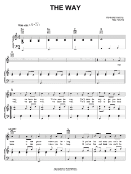 page one of The Way (Piano, Vocal & Guitar Chords (Right-Hand Melody))