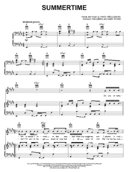 page one of Summertime (Piano, Vocal & Guitar Chords (Right-Hand Melody))