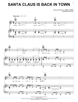 page one of Santa Claus Is Back In Town (Piano, Vocal & Guitar Chords (Right-Hand Melody))