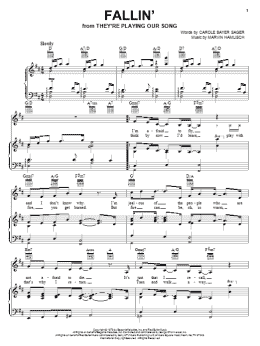 page one of Fallin' (Piano, Vocal & Guitar Chords (Right-Hand Melody))