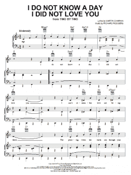 page one of I Do Not Know A Day I Did Not Love You (Piano, Vocal & Guitar Chords (Right-Hand Melody))