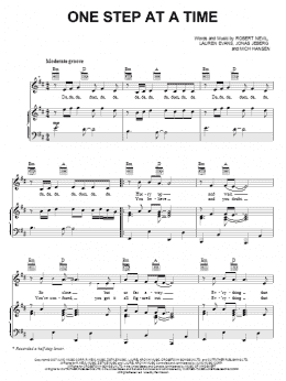 page one of One Step At A Time (Piano, Vocal & Guitar Chords (Right-Hand Melody))