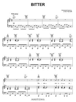 page one of Bitter (Piano, Vocal & Guitar Chords (Right-Hand Melody))