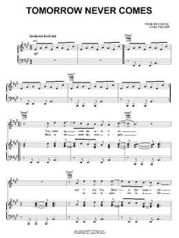 page one of Tomorrow Never Comes (Piano, Vocal & Guitar Chords (Right-Hand Melody))
