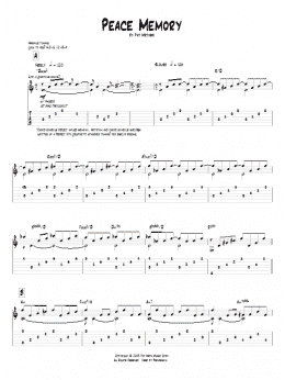 page one of Peace Memory (Guitar Tab)
