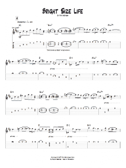 page one of Bright Size Life (Guitar Tab)