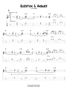 page one of Question & Answer (Guitar Tab)