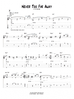 page one of Never Too Far Away (Guitar Tab)