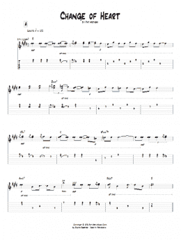 page one of Change Of Heart (Guitar Tab)