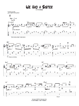 page one of We Had A Sister (Guitar Tab)