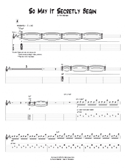 page one of So May It Secretly Begin (Guitar Tab)