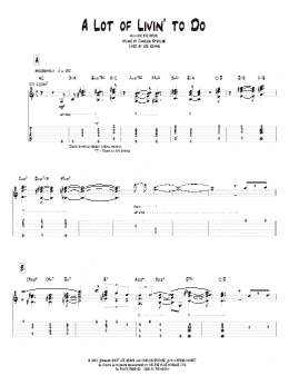 page one of A Lot Of Livin' To Do (Guitar Tab)